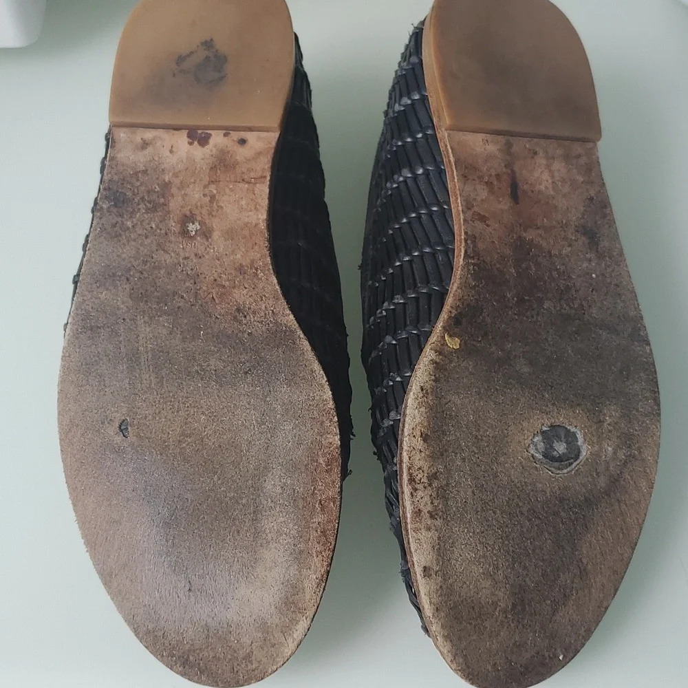 Vince Black Leather Women's Size 7.5 - Picture 5 of 5